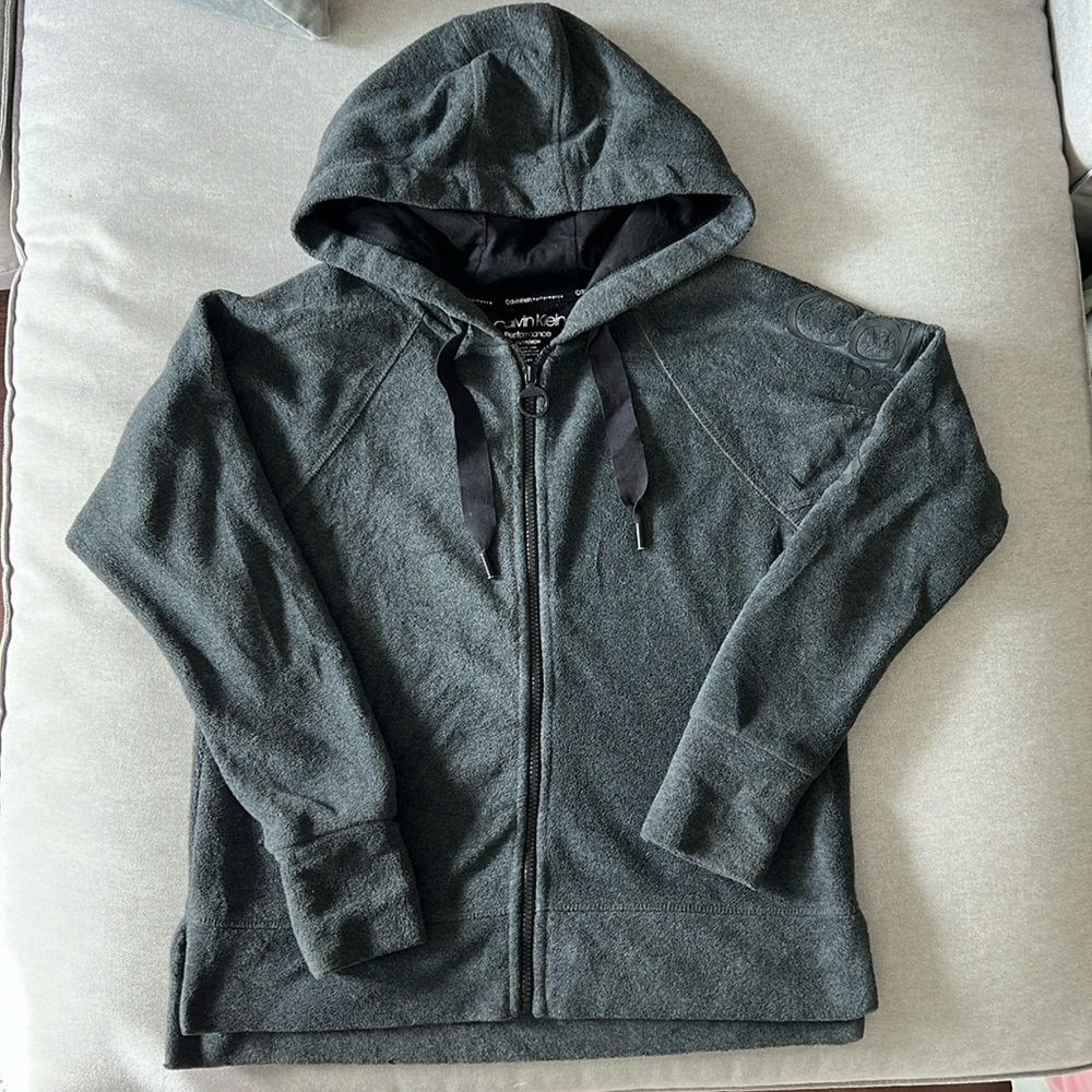 Calvin Klein fleece hoodie grey XS